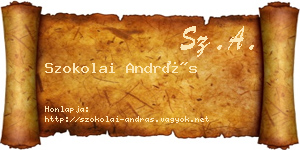 Szokolai András névjegykártya